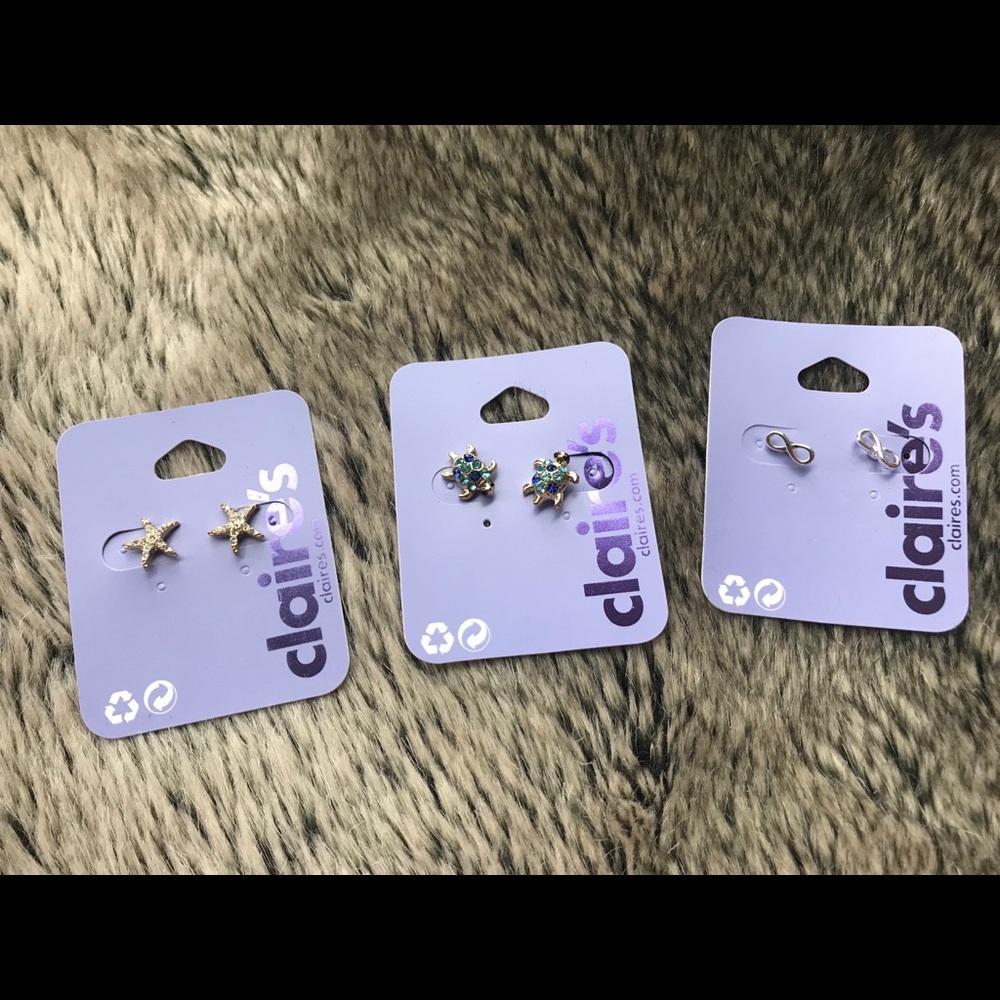 Claire’s Bundle of 3 Earrings